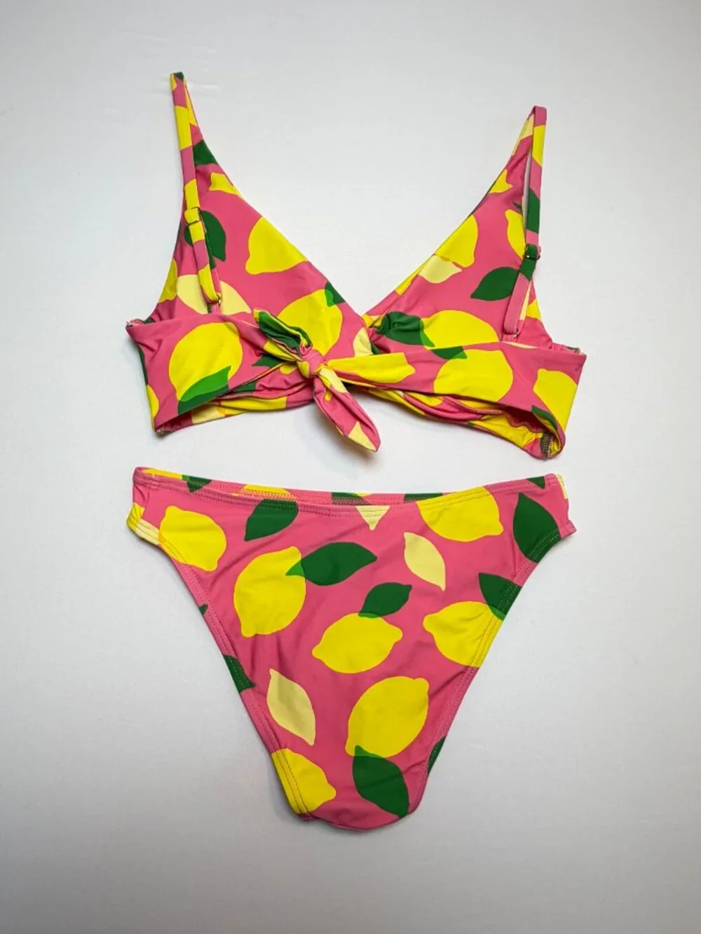 KATE SPADE Sea Star Lemon Bikini Set Swimsuit Pink S/M NWOT